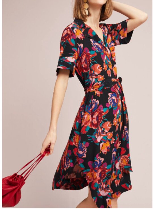 Anthropologie Maeve Floral Buttondown Shirtdress - Picture 3 of 10